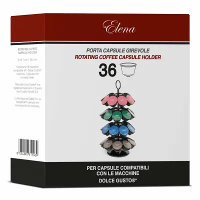 36 Caps ELENA Portacapsule Girevole Nescafé Dolce Gusto
