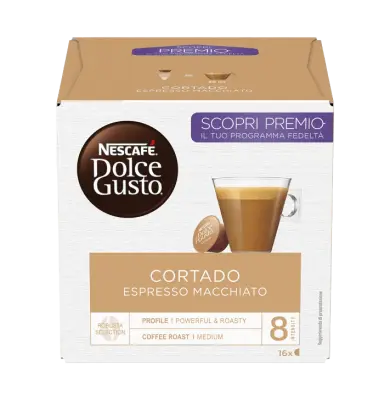 16 Original Nescafè Dolce Gusto CORTADO Capsules - Espresso Macchiato