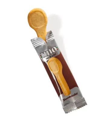 Uno Mai Solo 12 pz - cucchiaini biscotto di pasta frolla 3,5g ciascuno