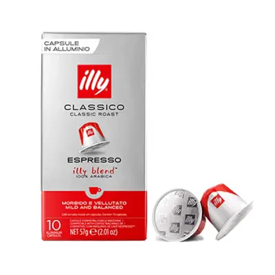 10 Illy Caffè Capsules Compatible with Nespresso CLASSICO - Medium Roast