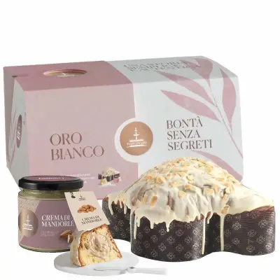 Colomba Fiasconaro Oro Bianco 1kg - con crema di mandorle e spalmino