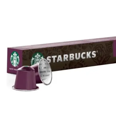 10 Starbucks Caffè Espresso Verona by Nespresso Capsules - Bitter Cocoa Notes, Aluminum