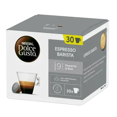 30 Nescafè Dolce Gusto Espresso BARISTA Coffee Capsules - intensity 9/13