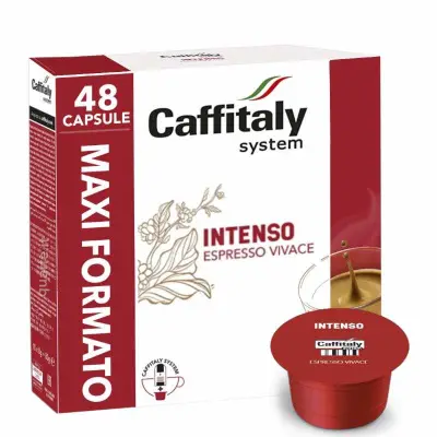 48 Espresso Coffee Capsules Intense Coffee Blend Caffitaly System - intensity 8/10