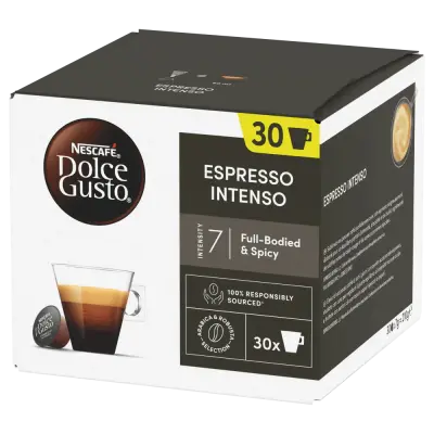 30 Nescafè Dolce Gusto Espresso INTENSO Coffee Capsules - intensity 7/13