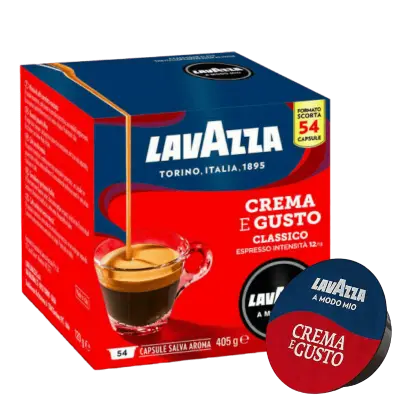 54 Lavazza A Modo Mio Coffee Capsules CREAM and TASTE - full-bodied blend