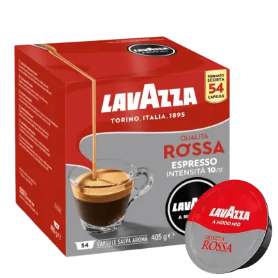 54 Lavazza A Modo Mio Coffee Capsules Qualità Rossa - intensity 10