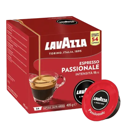 54 Lavazza A Modo Mio PASSIONALE Coffee Capsules - intensity 11