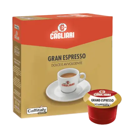 48 Capsules Grand Espresso Coffee Blend Cagliari Caffitaly System - sweet and enveloping