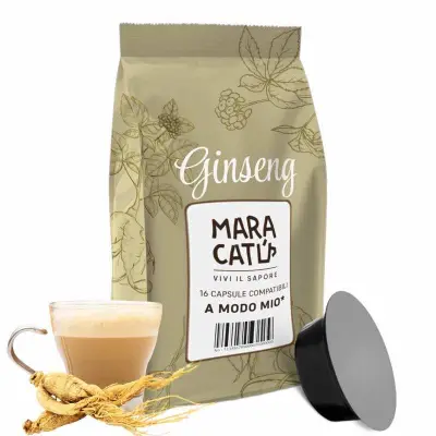 16 Maracatú Ginseng Capsules Compatible with Lavazza A Modo Mio