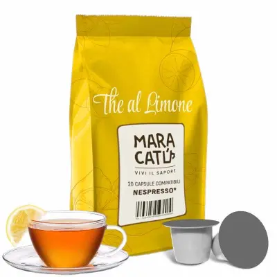 20 Nespresso Compatible Maracatú Lemon Tea Capsules - Refreshing Citrus Tea