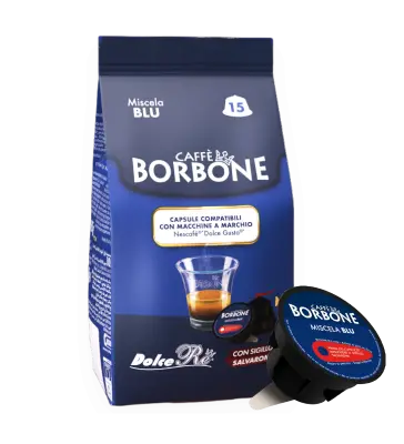 15 Capsules Caffè Borbone Dolce Gusto Blend BLUE - Balanced Flavor