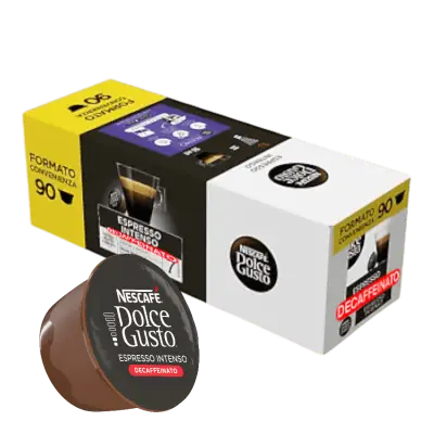 90 Original Nescafè Dolce Gusto ESPRESSO INTENSO DECAFFEINATED Coffee Capsules