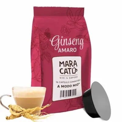 16 Amaro Maracatú Ginseng Capsules Compatible with Lavazza a Modo Mio