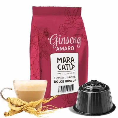 8 Amaro Maracatú Ginseng Capsules Compatible with Nescafè Dolce Gusto
