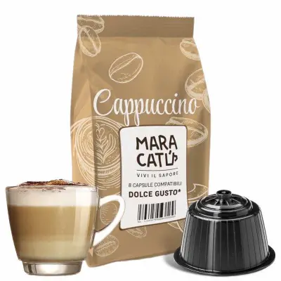 8 Maracatú Cappuccino Capsules Compatible with Nescafè Dolce Gusto