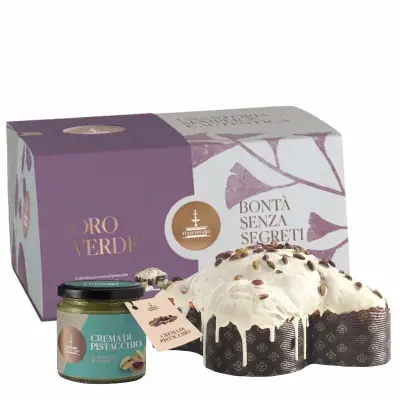 Colomba Oro Verde Fiasconaro 1kg - con crema di pistacchio e spalmino