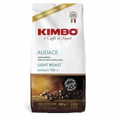 1kg Kimbo Audace Blend Mielona Kawa Ziarna - zbalansowany orzech laskowy przyprawy