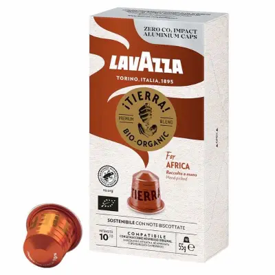 10 Capsules Lavazza Tierra For Africa Coffee Nespresso Compatible - ethical blend