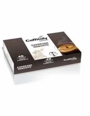 48 Capsules Espresso Robusto Coffee Blend Caffitaly System - intense full-bodied