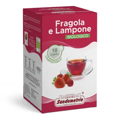 Sandemetrio Strawberry Raspberry Herbal Tea 18 ESE Pods 44mm - Fruity Blend