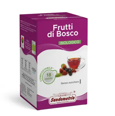 Sandemetrio Wild Berry Herbal Tea 18 ESE Pods 44mm - Rich Red Fruits