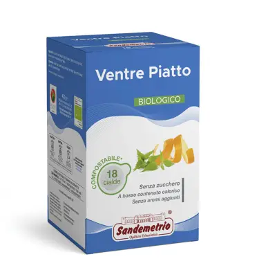 Sandemetrio Flat Belly Herbal Tea 18 ESE Pods 44mm - Digestive Wellness