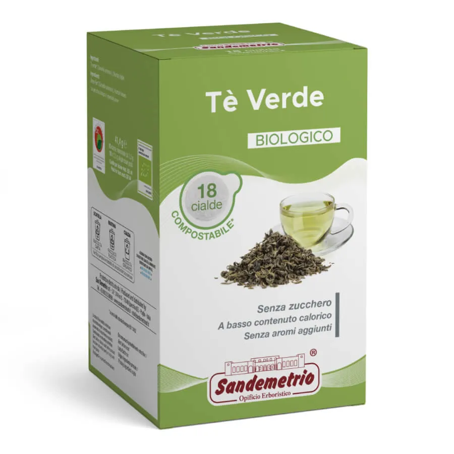 Sandemetrio Organiczna zielona herbata 18 kapsułek Ese 44 filtr papierowy
