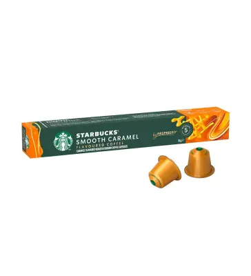 10 Starbucks Smooth Caramel Nespresso Capsules - Blonde Roast Vanilla Coffee