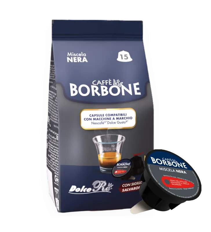 15 Capsule Caffè Borbone Miscela NERA - compatibili con Dolce Gusto