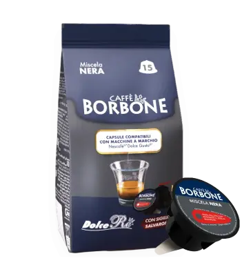 15 Caffè Borbone NERA Coffee Capsules - compatible with Dolce Gusto