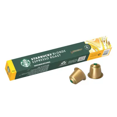 10 Original Capsules Starbucks® Blonde Espresso Roast Nespresso® - Light & Smooth