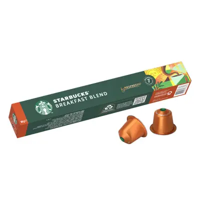 10 Original Capsules Starbucks® Breakfast Blend Nespresso® - Medium Roast Morning Coffee