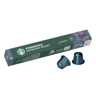10 Original Capsules Starbucks® Espresso Roast Nespresso® - Dark Roast Intensity 10/10
