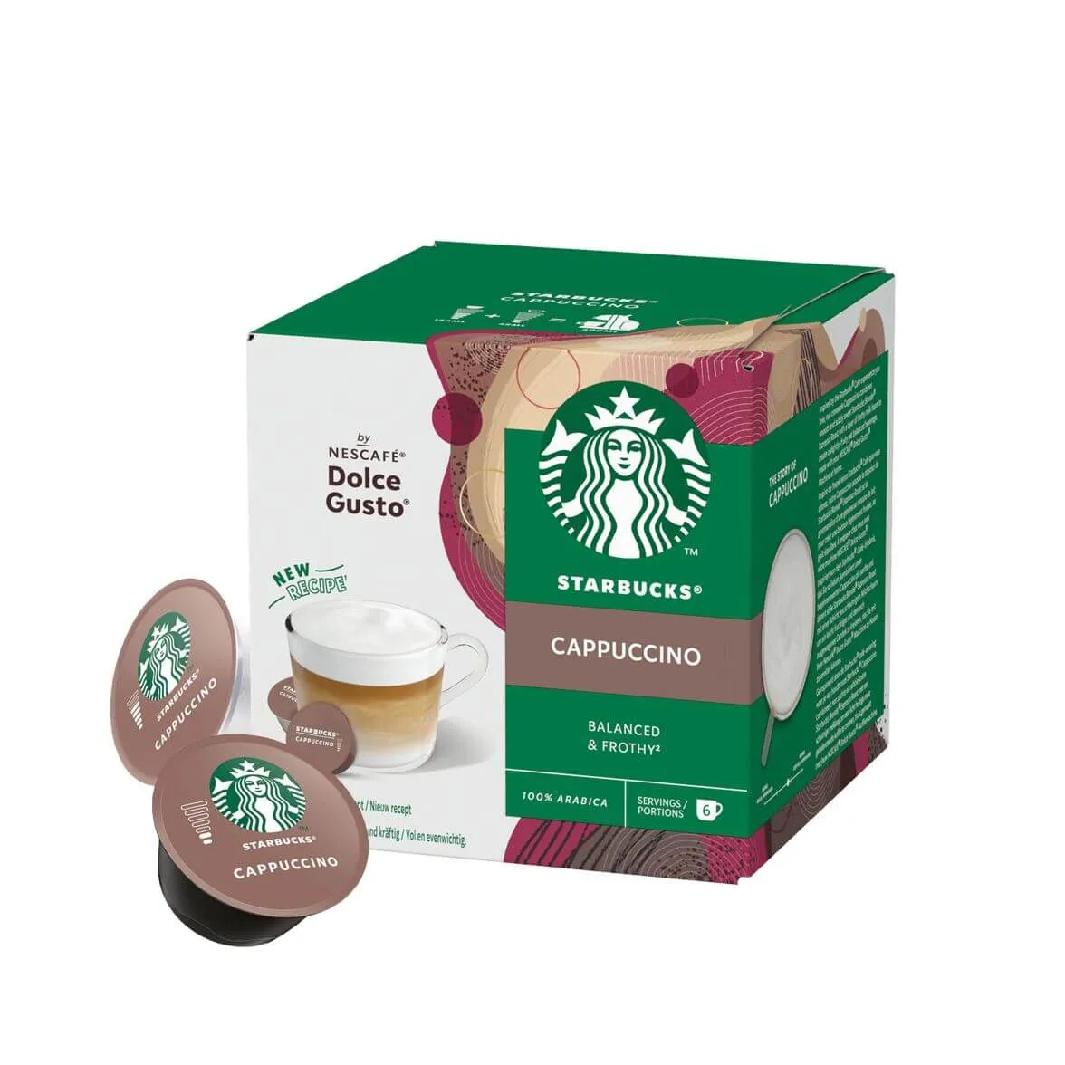 Starbucks® Cappuccino – 12 Kapseln für Nescafé Dolce Gusto Maschinen