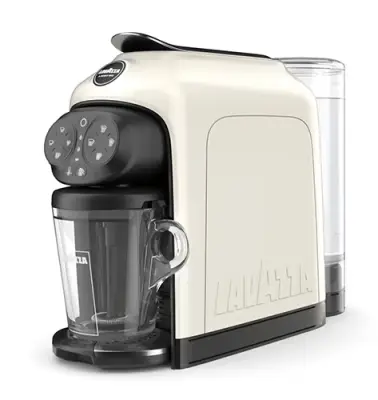 Lavazza A Modo Mio Deséa biały ekspres espresso z mlekiem