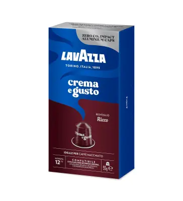 10 capsules Lavazza Crema e Gusto RICCO Nespresso aluminum