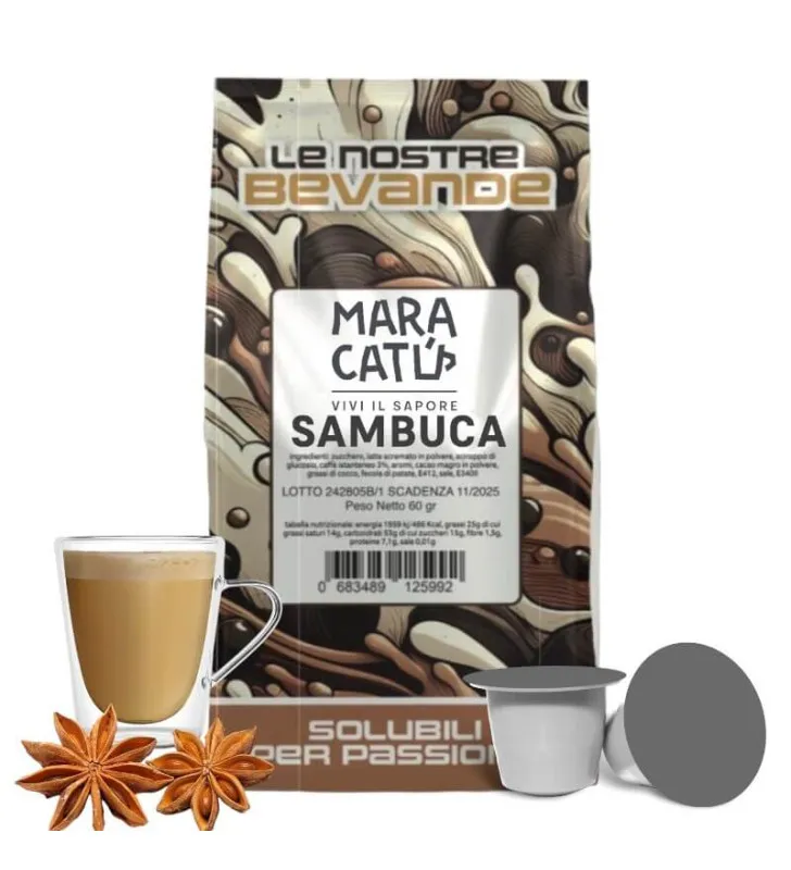 10 Sambuca Coffee Capsules Maracatú compatible with Nespresso
