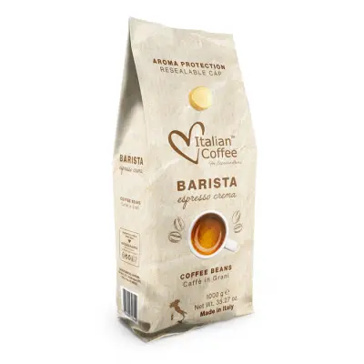 Italian Coffee Barista Espresso Crema Kawa Ziarnista 1kg - Mieszanka Premium 60% Arabica 40% Robusta