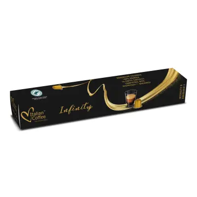 10 Infinity 100% Arabica Single Origin Colombia Italian Coffee Aluminium Capsules - Nespresso® Compatible