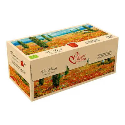 20 Italian Coffee Monet Lungo Organic Aluminium Capsules - Nespresso® Compatible