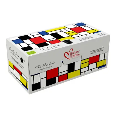 20 Capsules Italian Coffee Mondrian Ristretto Organic - Nespresso® Compatible