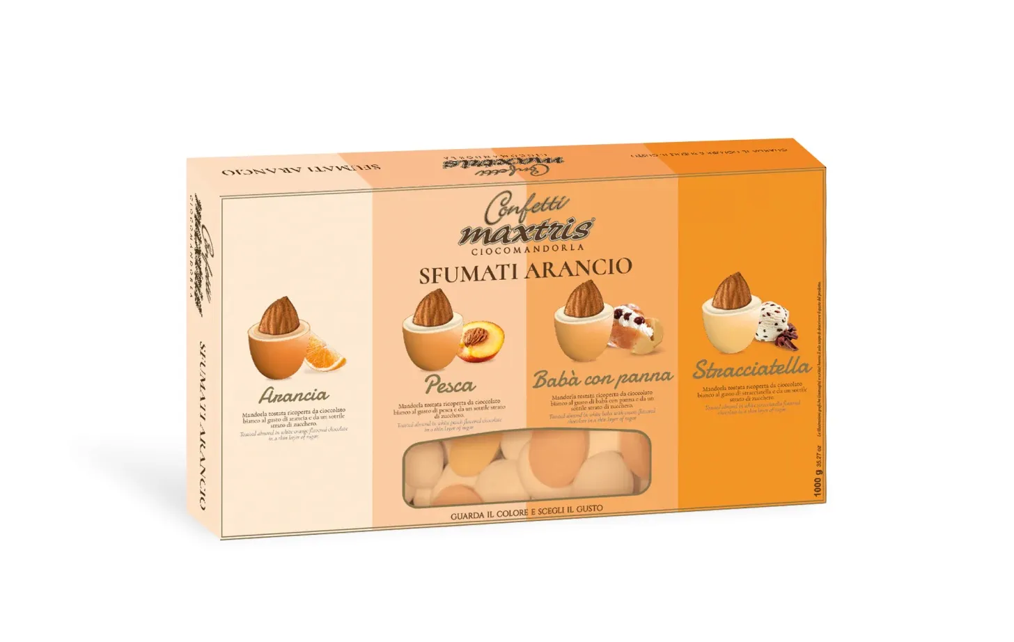 Maxtris Sfumati Arancio - confetti italiani arancioni