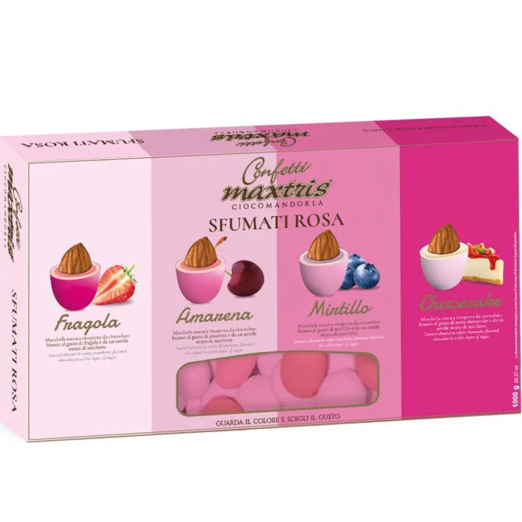 1KG CONFETTI MAXTRIS Cioccolato Sfumati Rosa - Italian dragées