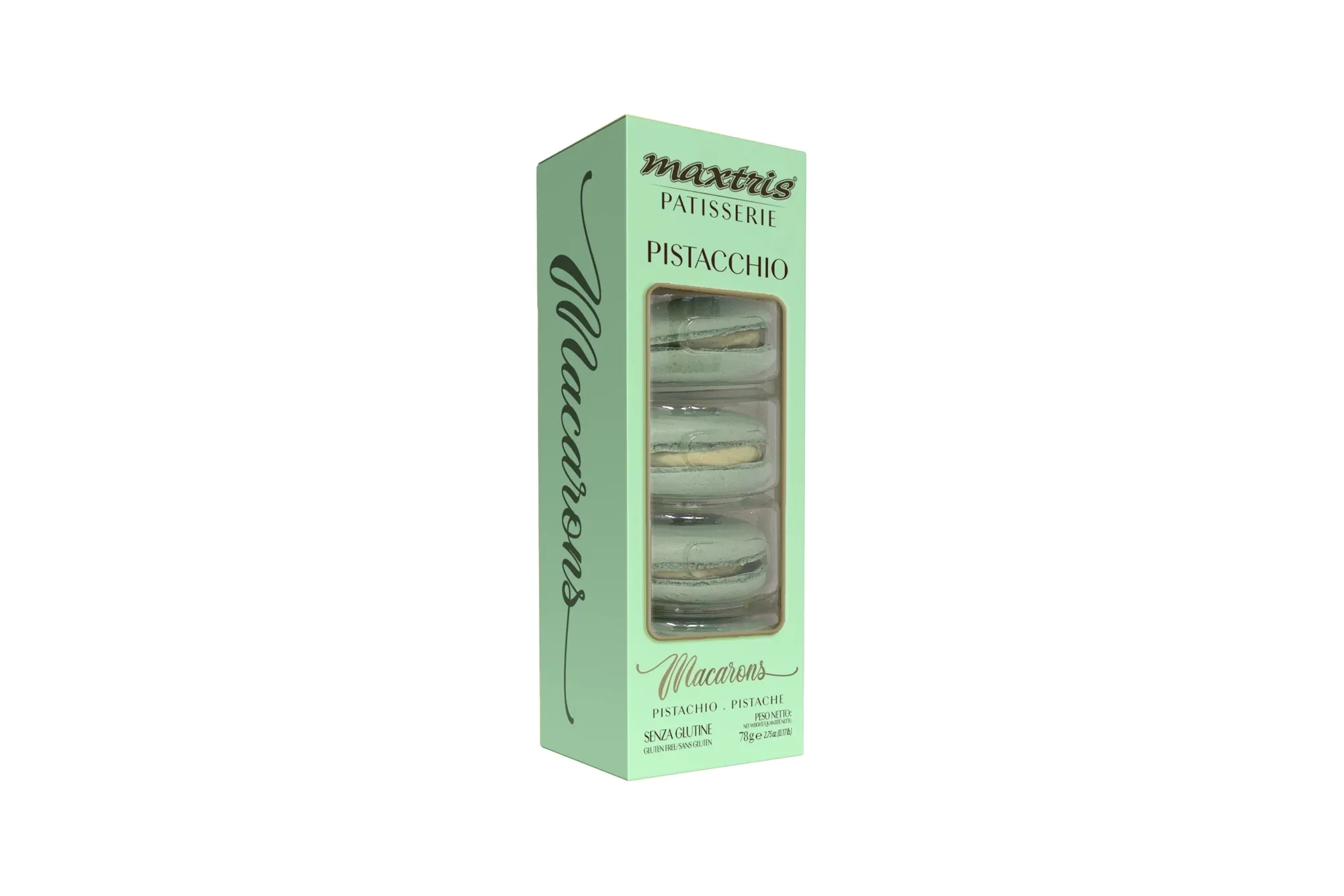 5 pcs Maxtris Macarons Pistacchio - Italian pistachio macarons