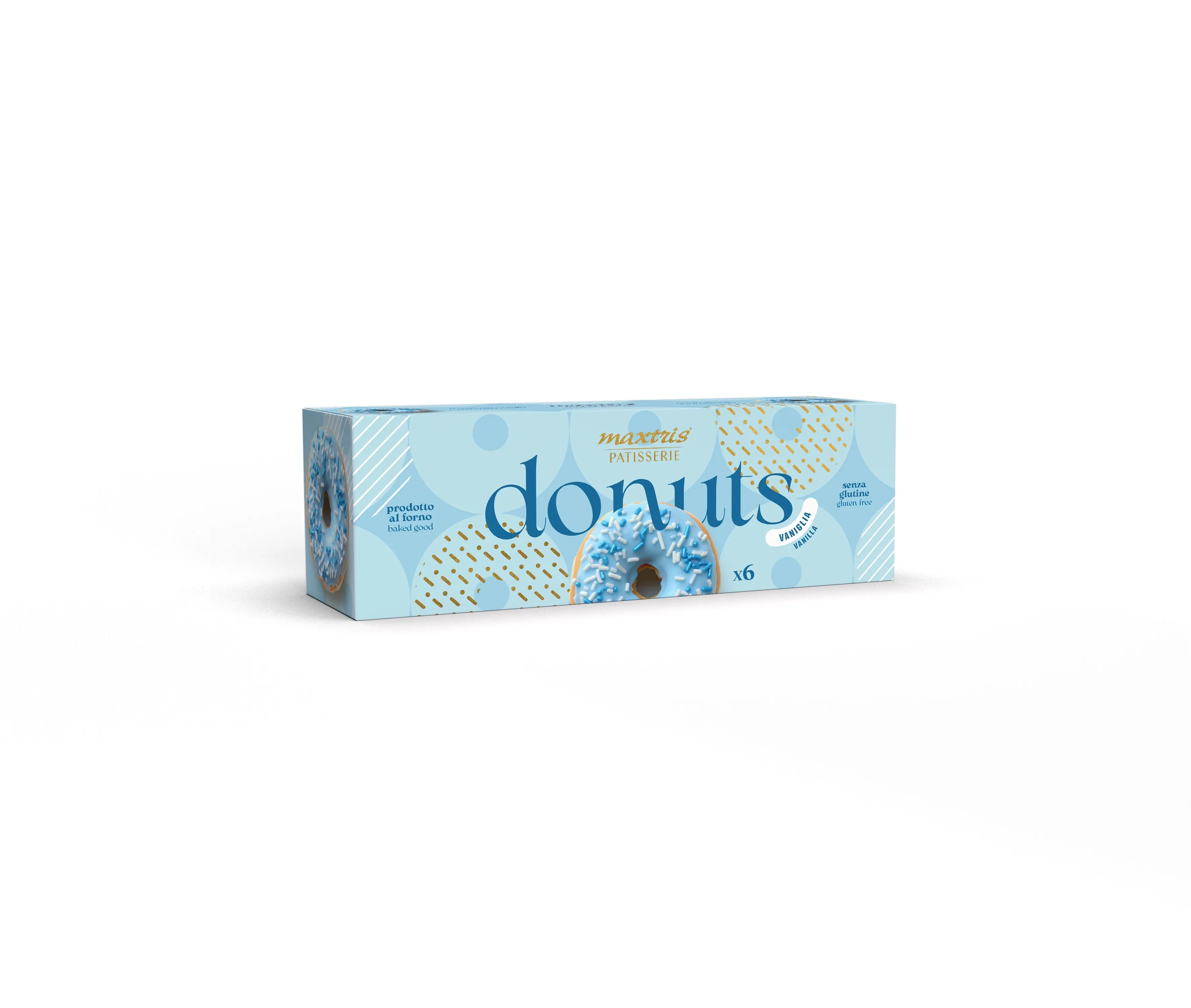 6 sztuk Maxtris Donuts Waniliowe - pączki waniliowe bezglutenowe