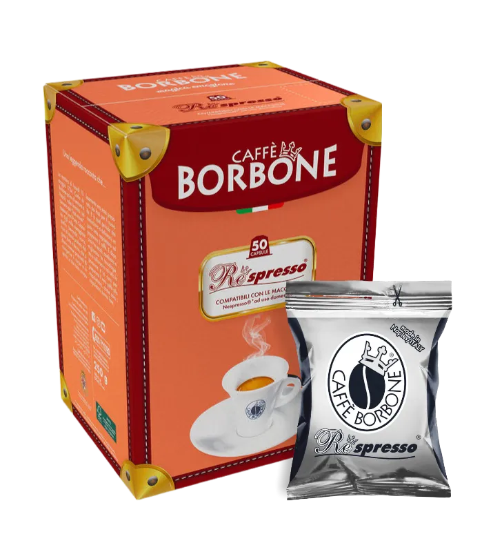 50 Capsule Borbone Miscela NERA - Nespresso Compatibili Caffè Italiano