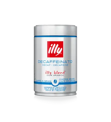 250g Illy Caffè Grani Decaffeinato Coffee Beans - Tin Container
