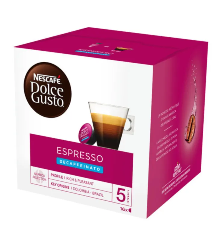 Nescafè Dolce Gusto Espresso Bezkofeinowe Kapsułki Oryginalne