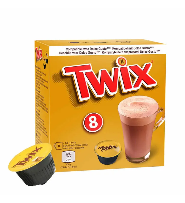 8 TWIX Capsules Dolce Gusto - Hot Chocolate with Caramel